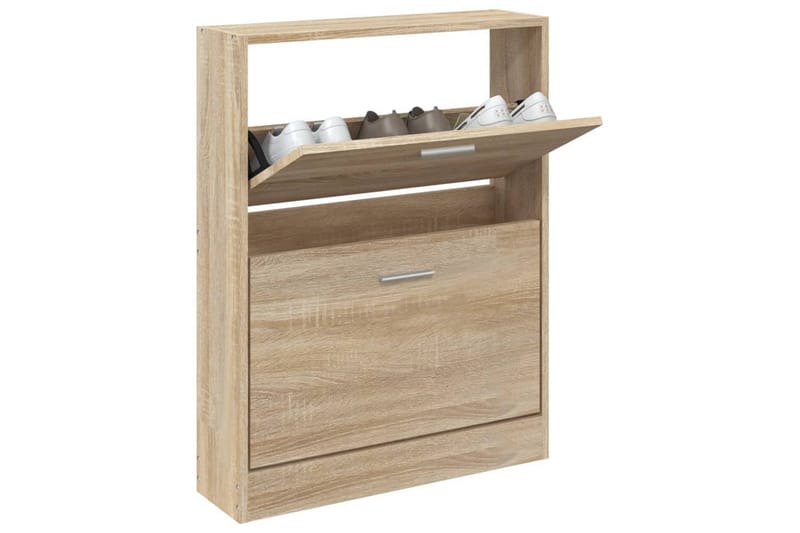 beBasic Skoskåp ek 59x17x81 cm konstruerat trä - Brown - Förvaring - Skoförvaring - Skoskåp