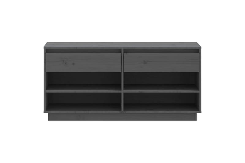 beBasic Skoskåp grå 110x34x52 cm massiv furu - Grey - Förvaring - Skoförvaring - Skoskåp