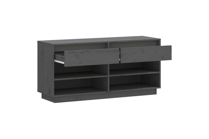 beBasic Skoskåp grå 110x34x52 cm massiv furu - Grey - Förvaring - Skoförvaring - Skoskåp