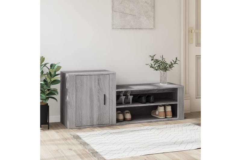 beBasic Skoskåp grå sonoma 130x35x54 cm konstruerat trä - Grey - Förvaring - Skoförvaring - Skoskåp