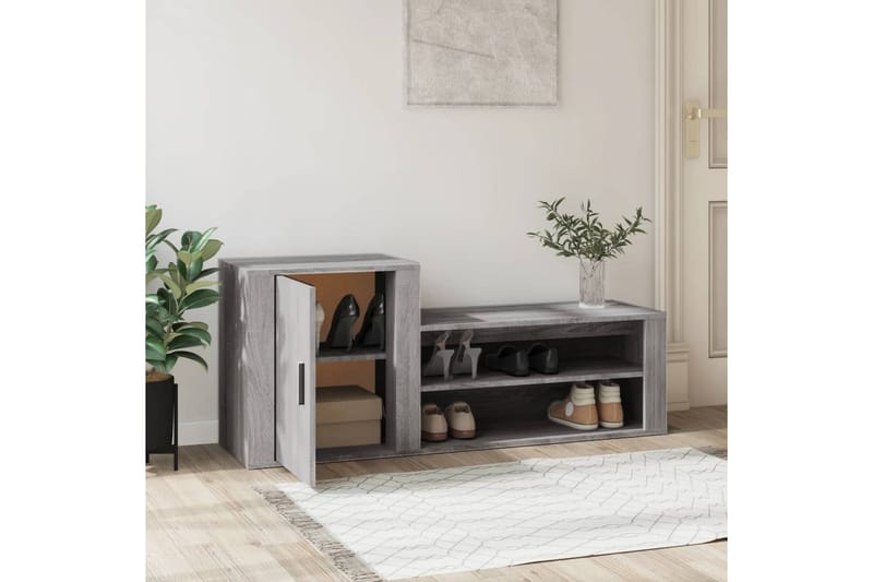 beBasic Skoskåp grå sonoma 130x35x54 cm konstruerat trä - Grey - Förvaring - Skoförvaring - Skoskåp