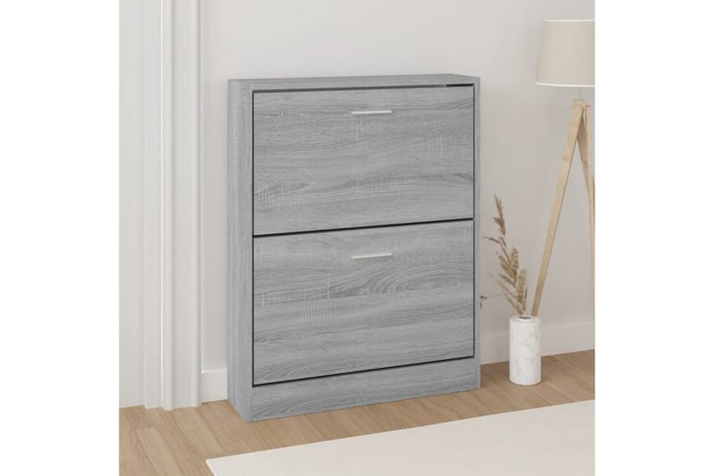 beBasic Skoskåp grå sonoma 59x17x81 cm konstruerat trä - Grey - Skoskåp - Hallförvaring - Skoförvaring