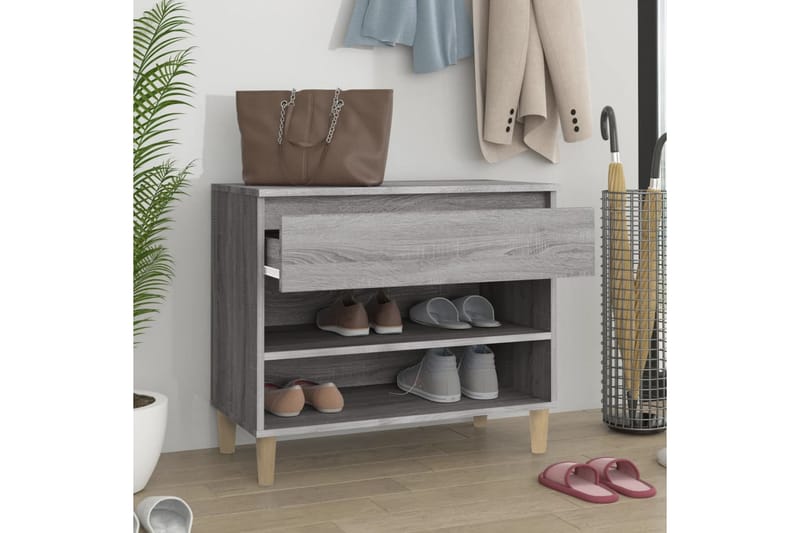 beBasic Skoskåp grå sonoma 70x36x60 cm konstruerat trä - Grey - Förvaring - Skoförvaring - Skoskåp