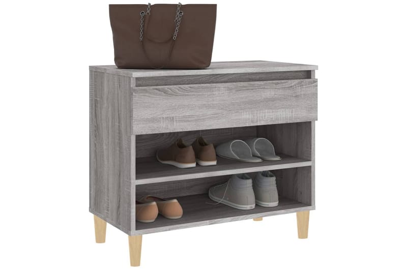beBasic Skoskåp grå sonoma 70x36x60 cm konstruerat trä - Grey - Förvaring - Skoförvaring - Skoskåp