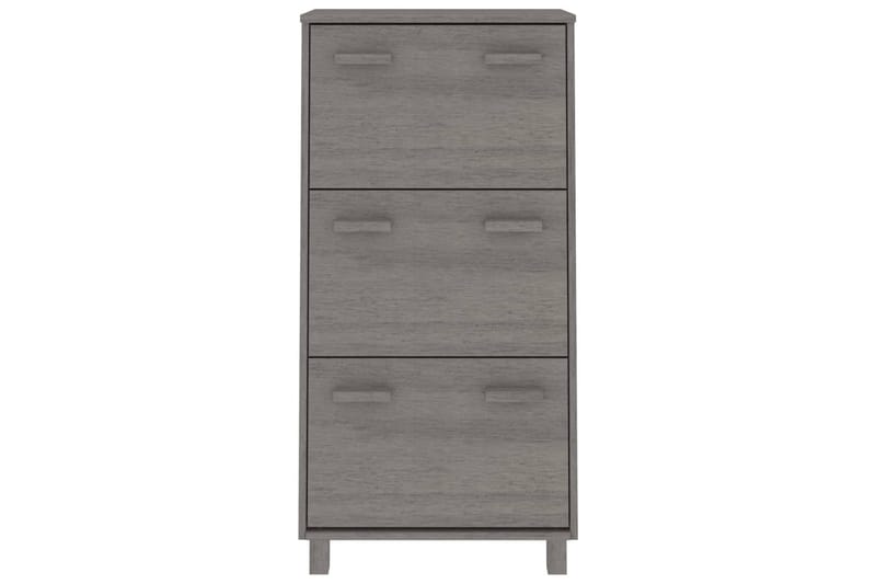 beBasic Skoskåp ljusgrå 59,5x35x117 cm massiv furu - Grey - Förvaring - Skoförvaring - Skoskåp
