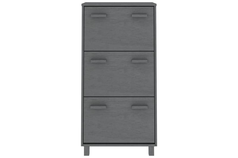 beBasic Skoskåp mörkgrå 59,5x35x117 cm massiv furu - Grey - Förvaring - Skoförvaring - Skoskåp