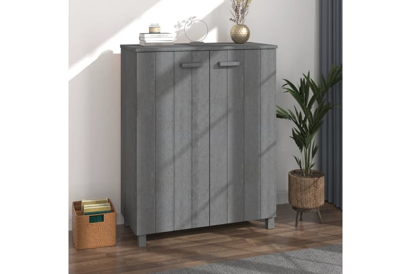 beBasic Skoskåp mörkgrå 85x40x108 cm massiv furu - Grey - Förvaring - Skoförvaring - Skoskåp