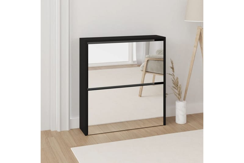 beBasic Skoskåp med 2 skåp svart 63x17x67 cm - Black - Förvaring - Skoförvaring - Skoskåp