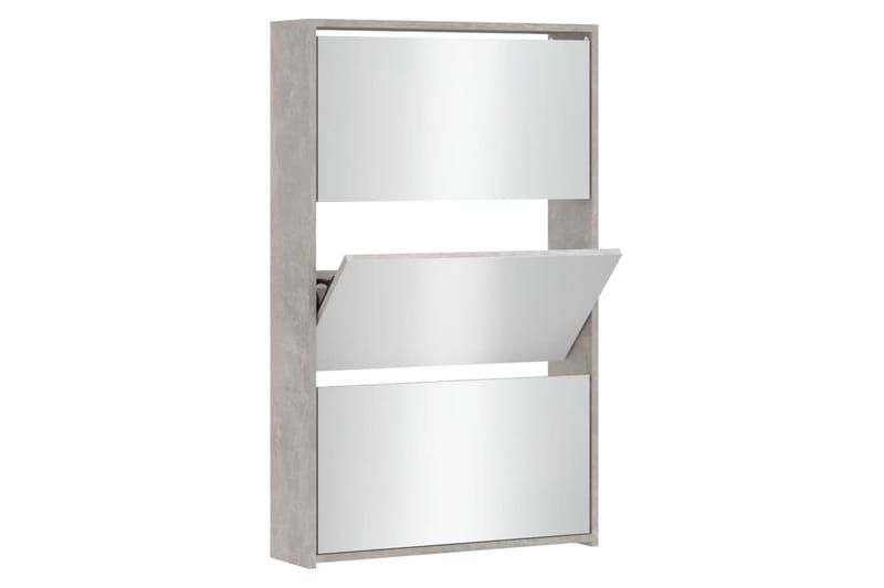 beBasic Skoskåp med 3 skåp betonggrå 63x17x102,5 cm - Grey - Förvaring - Skoförvaring - Skoskåp