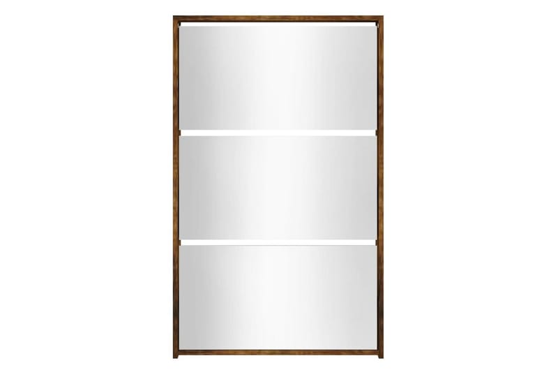 beBasic Skoskåp med 3 skåp rökfärgad ek 63x17x102,5 cm - Brown - Förvaring - Skoförvaring - Skoskåp