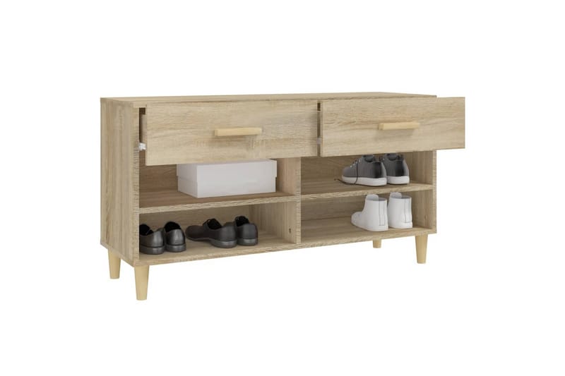 beBasic Skoskåp sonoma-ek 102x35x55 cm konstruerat trä - Brown - Förvaring - Skoförvaring - Skoskåp