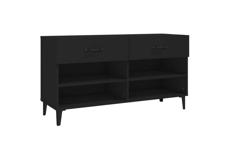 beBasic Skoskåp svart 102x35x55 cm konstruerat trä - Black - Skoskåp - Hallförvaring - Skoförvaring