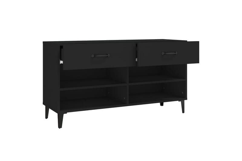 beBasic Skoskåp svart 102x35x55 cm konstruerat trä - Black - Skoskåp - Hallförvaring - Skoförvaring