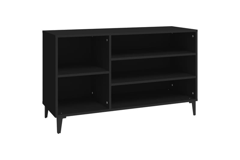 beBasic Skoskåp svart 102x36x60 cm konstruerat trä - Black - Skoskåp - Hallförvaring - Skoförvaring