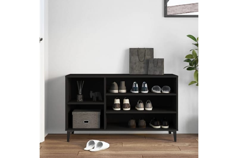 beBasic Skoskåp svart 102x36x60 cm konstruerat trä - Black - Förvaring - Skoförvaring - Skoskåp