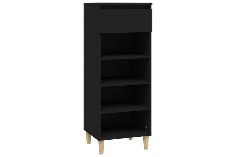 beBasic Skoskåp svart 40x36x105 cm konstruerat trä - Black - Skoskåp - Hallförvaring - Skoförvaring