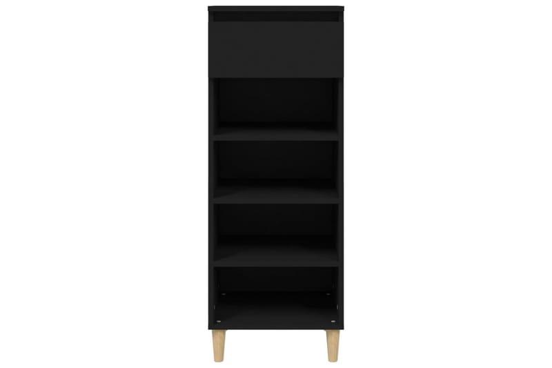 beBasic Skoskåp svart 40x36x105 cm konstruerat trä - Black - Skoskåp - Hallförvaring - Skoförvaring