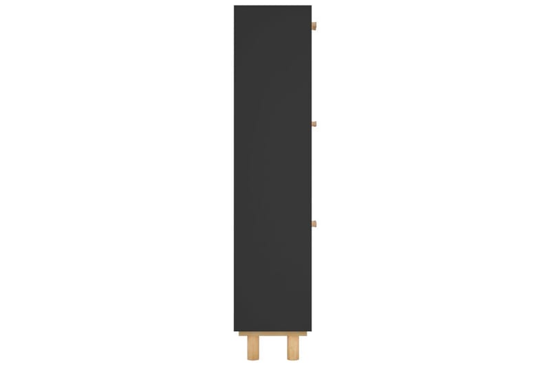 beBasic Skoskåp svart 52x25x115 cm konstruerat trä & naturlig rotting - Black - Förvaring - Skoförvaring - Skoskåp