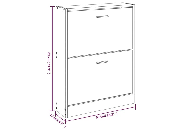 beBasic Skoskåp svart 59x17x81 cm konstruerat trä - Black - Skoskåp - Hallförvaring - Skoförvaring