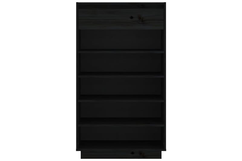 beBasic Skoskåp svart 60x34x105 cm massiv furu - Black - Förvaring - Skoförvaring - Skoskåp