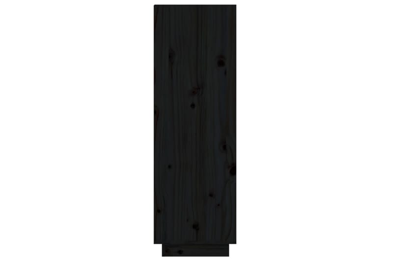 beBasic Skoskåp svart 60x34x105 cm massiv furu - Black - Skoskåp - Hallförvaring - Skoförvaring
