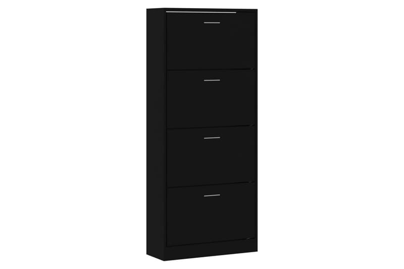 beBasic Skoskåp svart 63x24x147 cm konstruerat trä - Black - Förvaring - Skoförvaring - Skoskåp