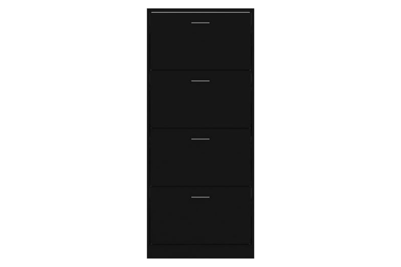 beBasic Skoskåp svart 63x24x147 cm konstruerat trä - Black - Förvaring - Skoförvaring - Skoskåp