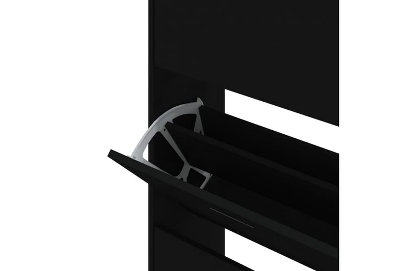 beBasic Skoskåp svart 63x24x147 cm konstruerat trä - Black - Förvaring - Skoförvaring - Skoskåp
