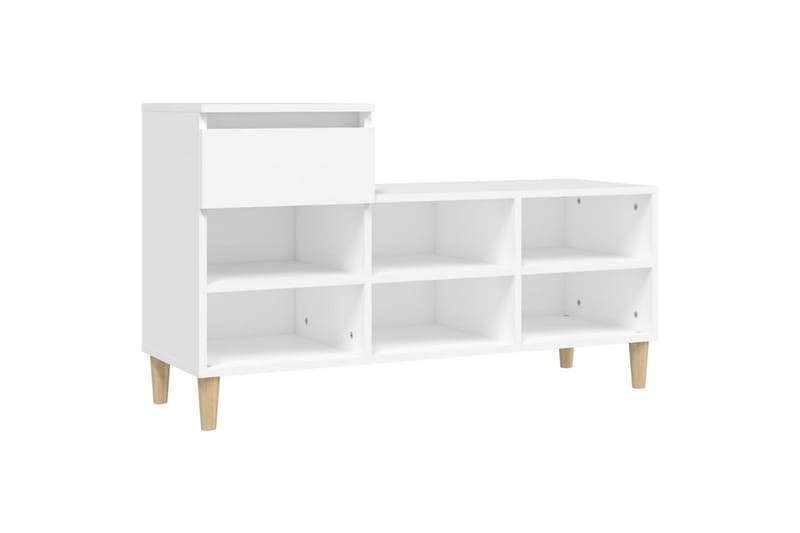 beBasic Skoskåp vit 102x36x60 cm konstruerat trä - White - Förvaring - Skoförvaring - Skoskåp