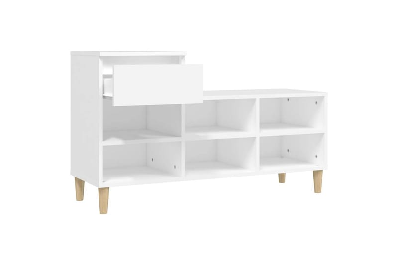 beBasic Skoskåp vit 102x36x60 cm konstruerat trä - White - Förvaring - Skoförvaring - Skoskåp
