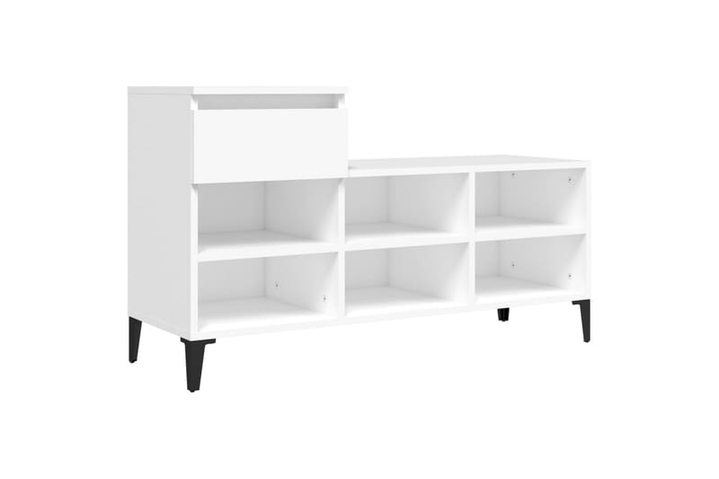 beBasic Skoskåp vit 102x36x60 cm konstruerat trä - White - Skoskåp - Hallförvaring - Skoförvaring