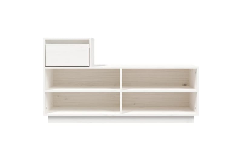 beBasic Skoskåp vit 110x34x61 cm massiv furu - White - Skoskåp - Hallförvaring - Skoförvaring