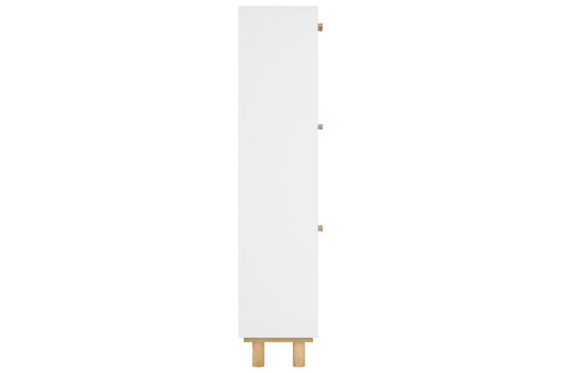 beBasic Skoskåp Vit 52x25x115 cm konstruerat trä & naturlig rotting - White - Förvaring - Skoförvaring - Skoskåp