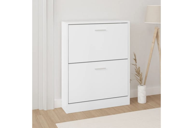 beBasic Skoskåp vit 59x17x81 cm konstruerat trä - White - Skoskåp - Hallförvaring - Skoförvaring