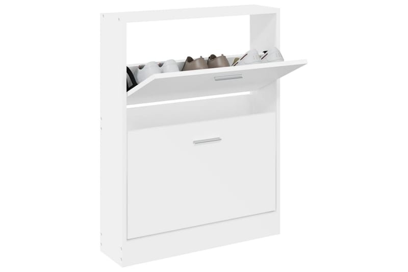 beBasic Skoskåp vit 59x17x81 cm konstruerat trä - White - Förvaring - Skoförvaring - Skoskåp