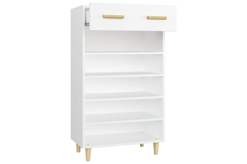 beBasic Skoskåp vit 60x35x105 cm konstruerat trä - White - Förvaring - Skoförvaring - Skoskåp