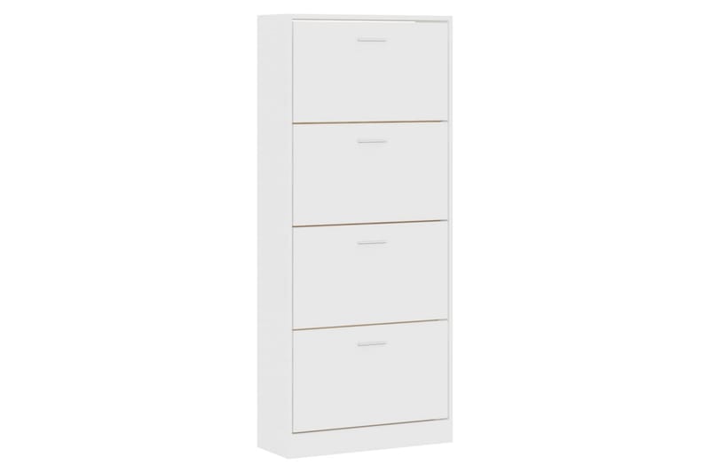 beBasic Skoskåp vit 63x24x147 cm konstruerat trä - White - Skoskåp - Hallförvaring - Skoförvaring