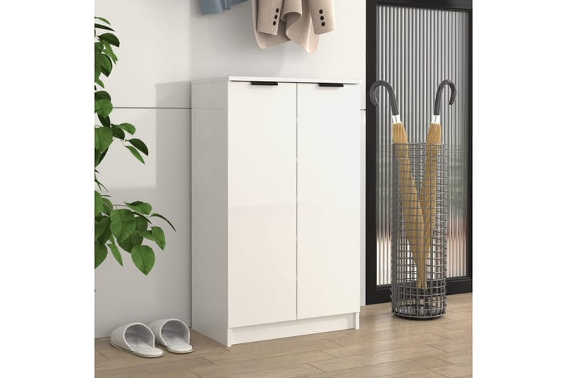 beBasic Skoskåp vit högglans 59x35x100 cm konstruerat trä - White - Förvaring - Skoförvaring - Skoskåp