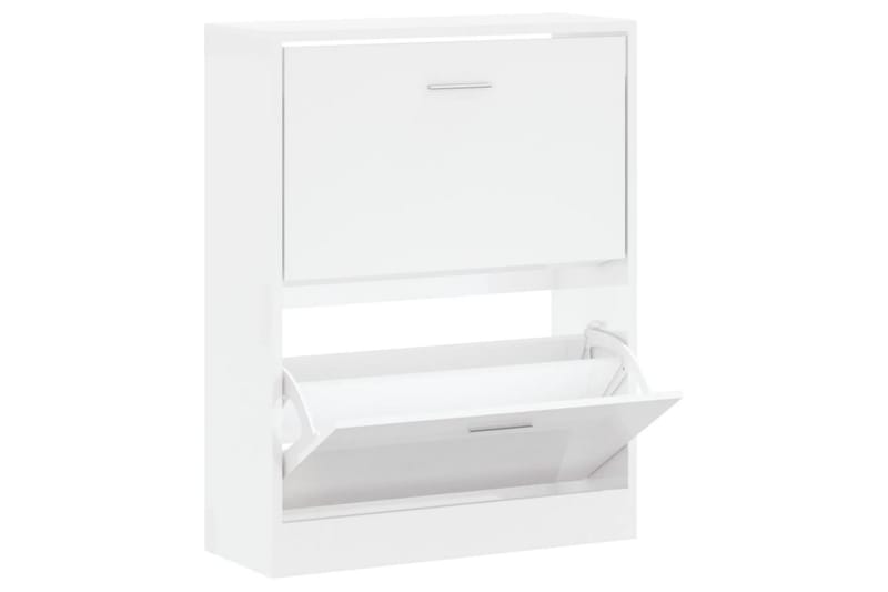 beBasic Skoskåp vit högglans 63x24x81 cm konstruerat trä - White - Förvaring - Skoförvaring - Skoskåp