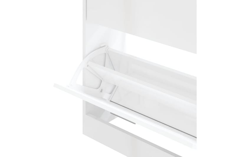 beBasic Skoskåp vit högglans 63x24x81 cm konstruerat trä - White - Förvaring - Skoförvaring - Skoskåp