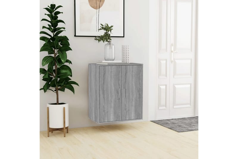beBasic Skoställ grå sonoma 60x35x70 cm konstruerat trä - Grey - Förvaring - Skoförvaring