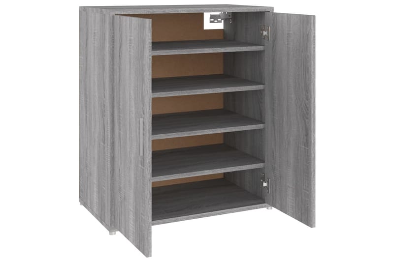 beBasic Skoställ grå sonoma 60x35x70 cm konstruerat trä - Grey - Förvaring - Skoförvaring