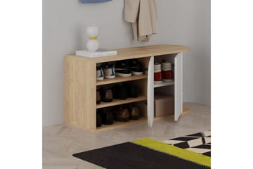 Berriaren Skoskåp 104 cm - Ek/Vit - Förvaring - Skoförvaring