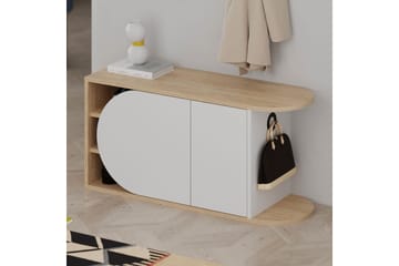 Berriaren Skoskåp 104 cm - Ek/Vit - Förvaring - Skoförvaring