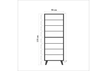 Brokind Skoskåp 50 cm - Brun/Mönstrad - Förvaring - Skoförvaring