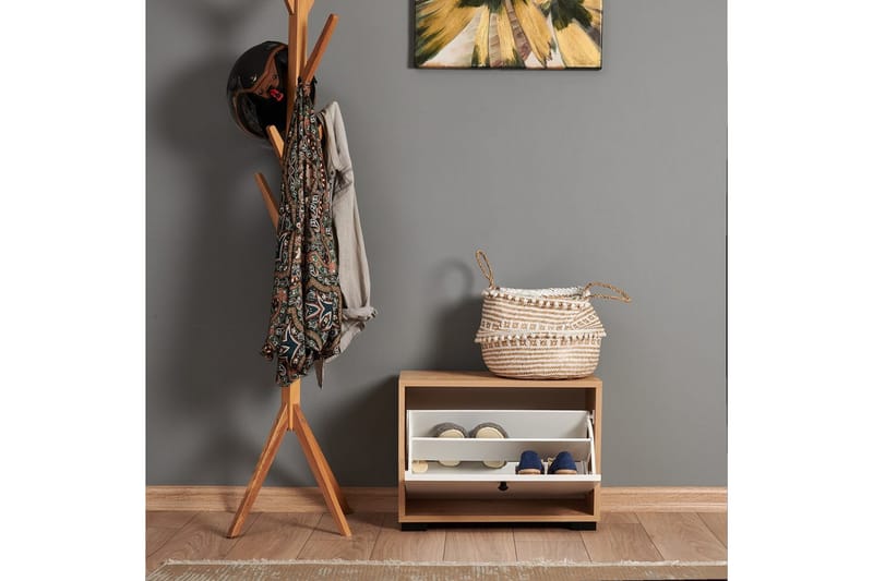 Comfortale Skoskåp 60 cm - Natur/Vit - Förvaring - Skoförvaring - Skoskåp