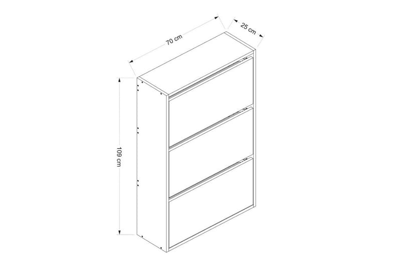 Dasina Skoskåp 70 cm - Vit - Skoskåp - Hallförvaring - Skoförvaring