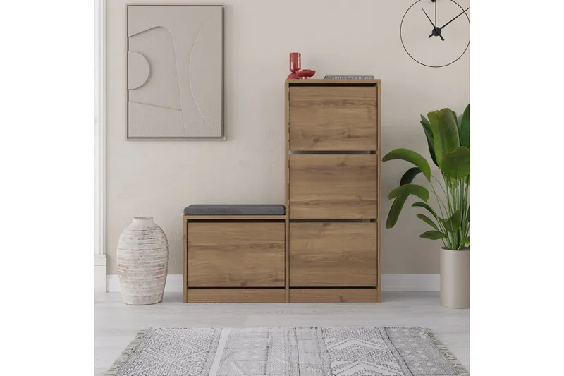 Dude Skoskåp 105 cm - Beige - Förvaring - Skoförvaring