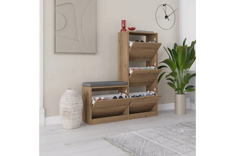 Dude Skoskåp 105 cm - Beige - Förvaring - Skoförvaring
