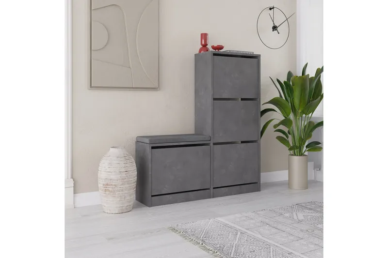 Dude Skoskåp 105 cm - Grå - Förvaring - Skoförvaring - Skoskåp